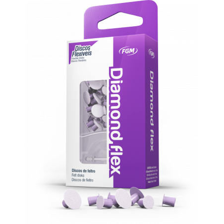 DIAMOND FLEX DISCOS FIELTRO 8-12 MM + MANDRIL 24 UNIDADES